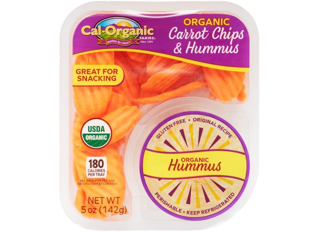 croustilles de carottes et houmous cal-bio
