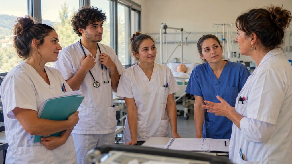 Les étudiants infirmiers, auxiliaires et aide-soignants sont prêts à rejoindre le monde du travail en Ariège Les étudiants infirmiers, auxiliaires et aide-soignants sont prêts à rejoindre le monde du travail en Ariège